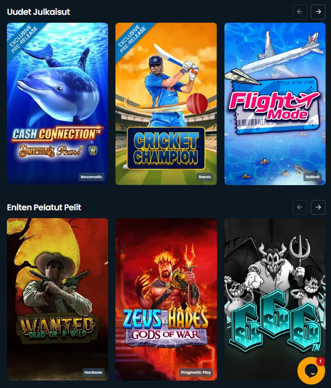 DepositWin Casino Pelit