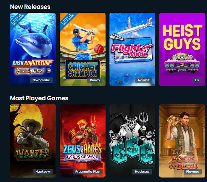 DepositWin Casino games