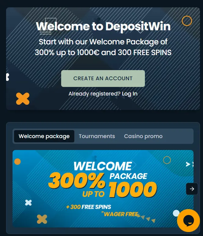 DepositWin Casino bonus
